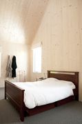 Chambre à coucher dans la maison NUR-HOLZ aux Pays-Bas